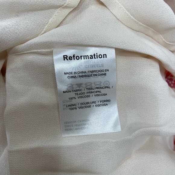 Reformation Jasen Dress Missy Pink Floral size 0 NWOT - Picture 6 of 9